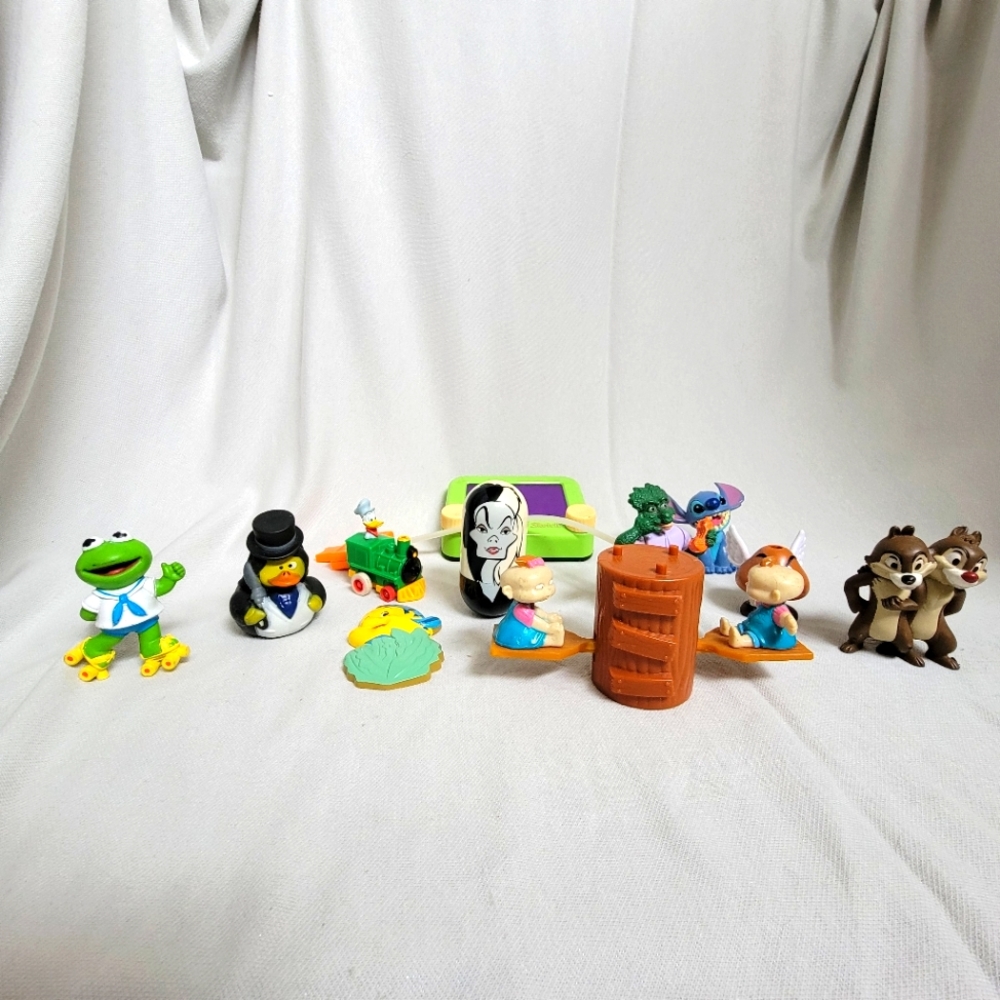 Vintage Lot of Old Toys Disney McDonald's Etch A Sketch Rugrats Mario Bros
